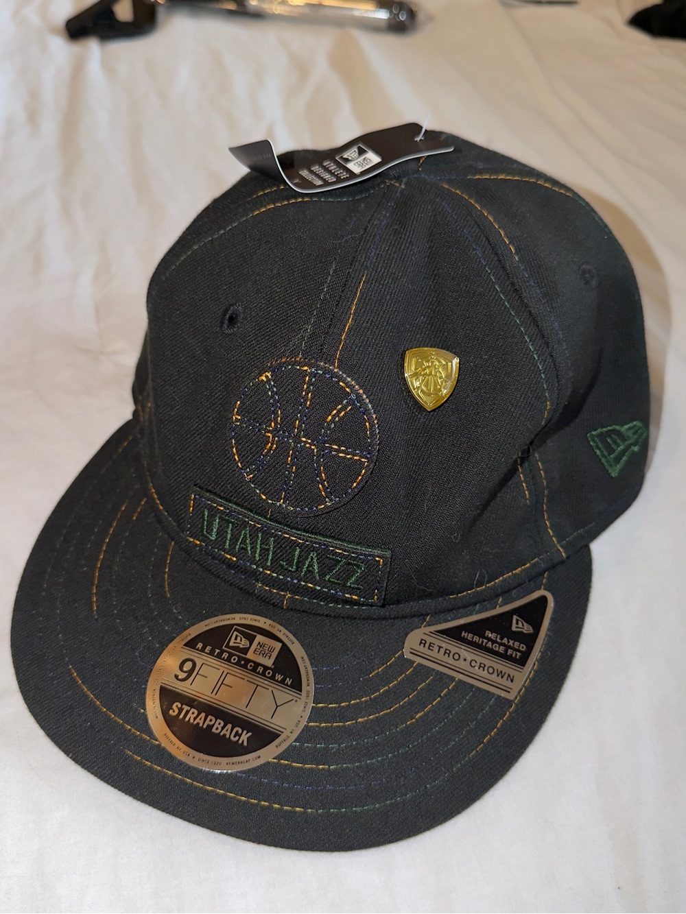 New Era NBA Utah Jazz Cap with Gold Accents